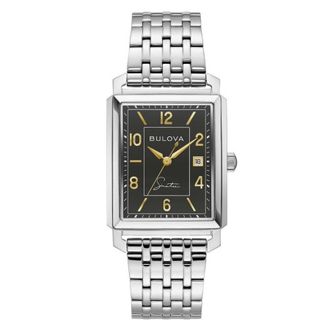 Bulova Frank Sinatra Quartz Black Dial Watch 96B399