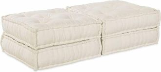 vidaXL Sof&aacute; Modular 2 Pcs Crema 70 X 70 X 36 Cm Tela Vidaxl