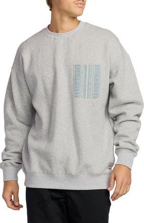 Billabong Austin Garage Pocket Sweatshirt in Light Grey Heather at Nordstrom, Size Xx-Large