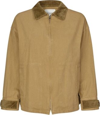 Lollys Laundry Stoere Corduroy Jas met Rits Voorkant - Dames - Zomerjassen - Beige - XS - Katoen - Jassen