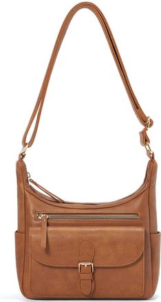 Generic Womens Vintage Hobo Crossbody Bag- Adjustable Leather Handbags - Hobo Shoulder Purse for Commuters & Outings (Brown)