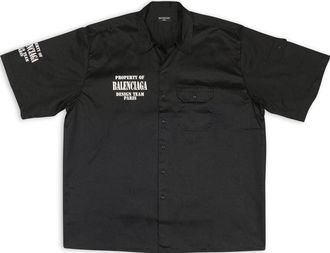 Balenciaga Property Of Short Sleeved Shirt Oversized Black 704387TKP241000