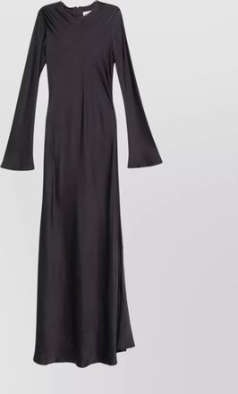 Semicouture maxi dress with flared cuffs and sleeves