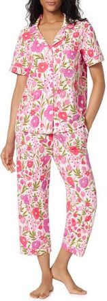 Bedhead Pajamas Print Stretch Cotton Jersey Crop Pajamas in Josephine at Nordstrom, Size X-Large