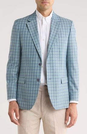 Nautica Stretch Sport Coat in Blue Check at Nordstrom Rack, Size 36 Regular