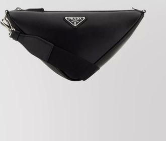 Prada triangle crossbody bag in smooth leather