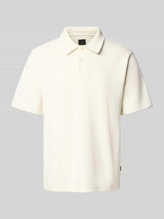 Premium by Jack & Jones Poloshirt mit kurzer Knopfleiste in Weiss, Gr&ouml;&szlig;e XL