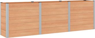 vidaXL Arriate Elevado Marr&oacute;n 300 X 50 X 91 Cm Wpc Y Aluminio Vidaxl