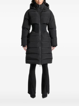 Mani&egrave;re De Voir Mira corset-detail coat - Black