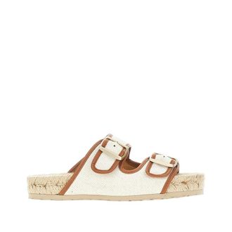 Maneb&igrave; Canvas and leather slides Woman 36