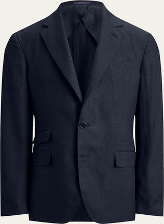 Ralph Lauren Purple Label Mens Cotton and Cashmere Glen Plaid Single-Breasted Sport Coat