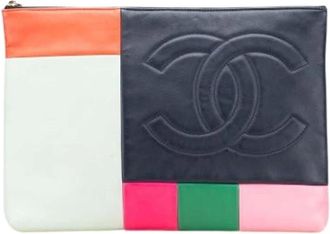 Chanel Pre-owned Clutches, female, Multicolor, Size: ONE SIZE Pre-owned Leather Clutch