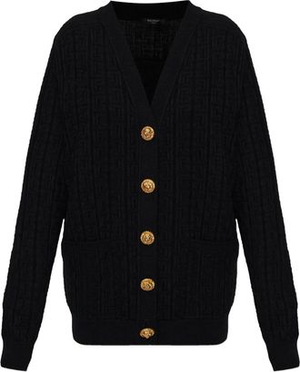 Balmain textured virgin-wool knitwear - Black
