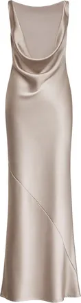 Blanca Vita Womens Dress Anjea Chalk Satin Beige Polyester