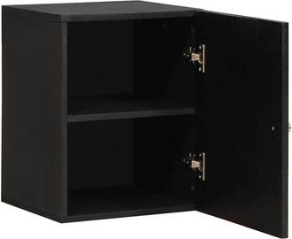 vidaXL Wall Cabinet with Door Black 38 x 33 x 48 cm Solid Mango Wood vidaXL