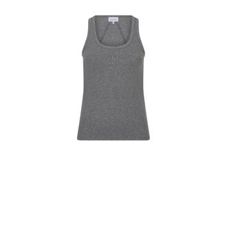 Dante6 Zora Scoopneck Tanktop - Dames - Tops - Grijs - Maat: S Katoen