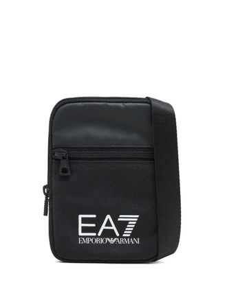 Emporio Armani logo-print shoulder bag - UC001 BLACK
