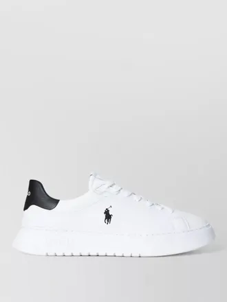 Ralph Lauren leather sneakers logo detail round toe
