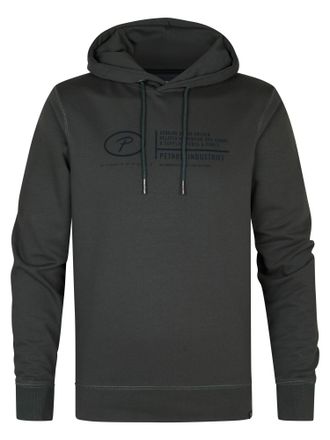 Petrol Industries Heren Logo-print Hoodie Mackinaw - Zwart