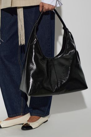 Marc Jacobs Leather Shoulder Bag With Logo, Womens, Black