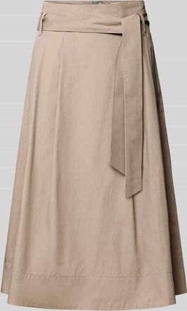 Christian Berg Regular Fit Midirock in Falten-Optik in Beige, Gr&ouml;&szlig;e 34