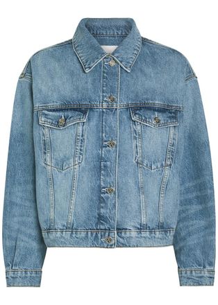 Anine Bing Quincy Panelled Denim Jacket - Blue - S (UK8-10 / S)