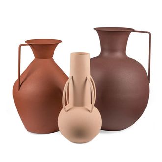 Pols Potten Roman Vase, mattbraun (3er-Set)