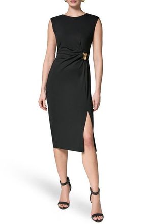 DKNY Twist Clasp Sheath Dress in Black at Nordstrom, Size 10