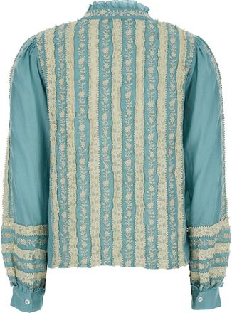 Sea New York Womens Shirt Kristen Light Blue Cotton Blouses