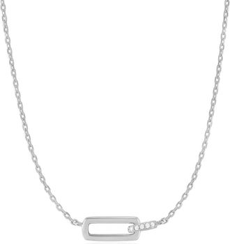 Ania Haie Womens Glam Interlock Necklace In Silver