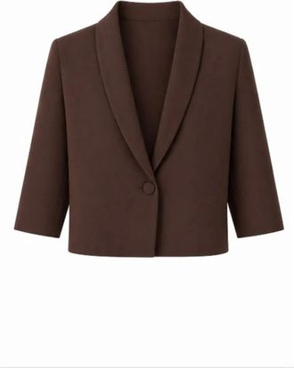 2-Biz Blazer - Dames - Blazers - Bruin - M - Leer - Jassen