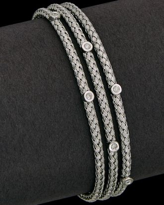 Meshmerise 18K Over Silver 0.12 Ct. Tw. Diamond Bracelet