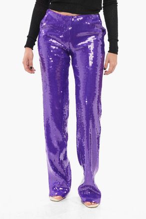 LaQuan Smith Pantaloni Relaxed Fit in Paillettes LaQuan Smith