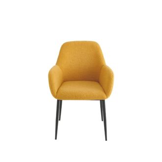 MondoViro Conjunto de sillas de tela amarilla 60x62 cm 85h