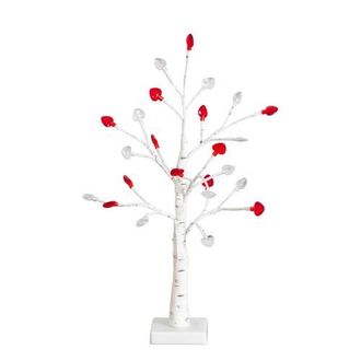 Nearly Natural 2-ft Pre-Lit Artificial Valentines Day Twig Tree with 24 Red & White Heart Shaped LED Lights at Nordstrom