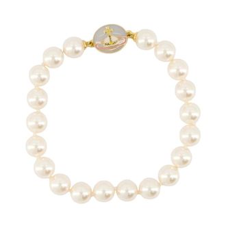 Vivienne Westwood Accessoires, Dames, Geel, ONE Size, Gouden Metalen Armband - Loelia Stijl