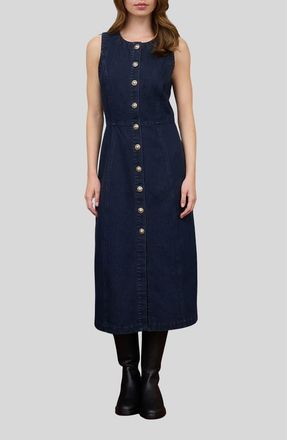 Blu Pepper Denim Button Down Midi Dress at Nordstrom Rack, Size Medium