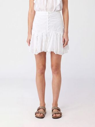 Isabel Marant Daneen High-Waisted Cotton A-Line Mini Skirt