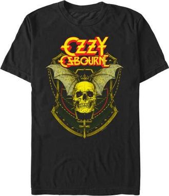 Ozzy Osbourne Mens Ozzy Osbourne Skull & Shield Logo T Shirt in Black at Nordstrom, Size Xxx-Large