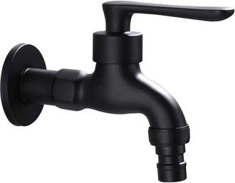 OEM Grifo De Ba&ntilde;o, Conector De 4 Cm, Rosca Macho De 20 Mm, Grifo De Lavabo, Ahorro De Agua, F&aacute;cil Instalaci&oacute;n, Mango Ergon&oacute;mico, Negro
