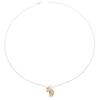 Orphelia WoMens 925 Sterling Silver Chain with Pendant - Silver/Rose ZH-6039 - Silver & Rose Gold - One Size
