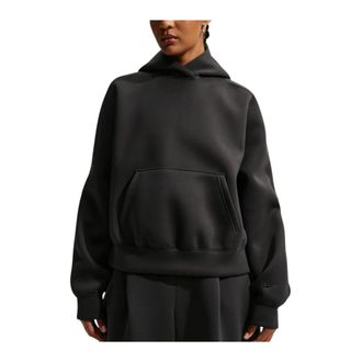 Nike Sportswear Oversized Fleece Pullover Hoodie - Dames - Sportshirts - Zwart - S - Leer - Fitness
