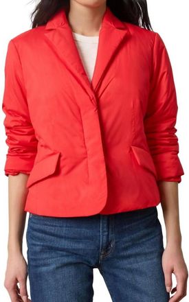 Lilla P Padded Blazer In Ruby