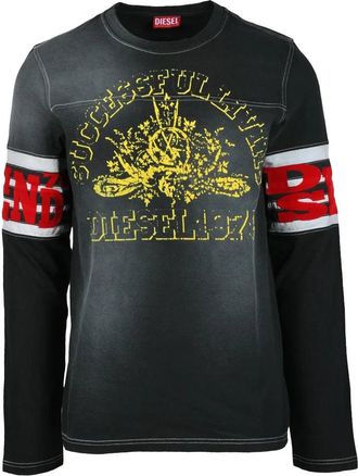 Diesel Long-Sleeve T-Shirt with Bold Graphic Print