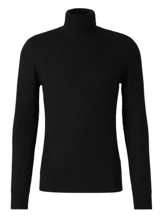 Gran Sasso cable-knit sweater - men - Virgin Wool - 50 - Black