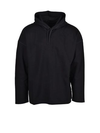 Hev&ograve; Black Viscose Polyamide Elastomer Men Sweatshirt