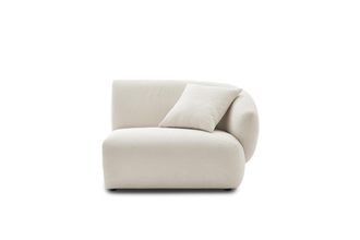 Castlery White Boucle Right Corner Sofa | Auburn by Castlery, Modular Lounge, Tightback Armrests