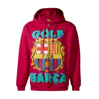Nike FC Barcelona x GOLF WANG Nike Mens Soccer Full-Zip Hoodie in Red | JU6795-600
