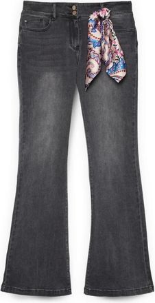 Fiorella Rubino Straight Jeans - Dames - Bootcut Jeans - Grijs - XL - Katoen - Jeans