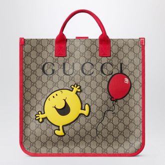 Gucci Beige GG Supreme MR. MEN LITTLE MISS shopping bag